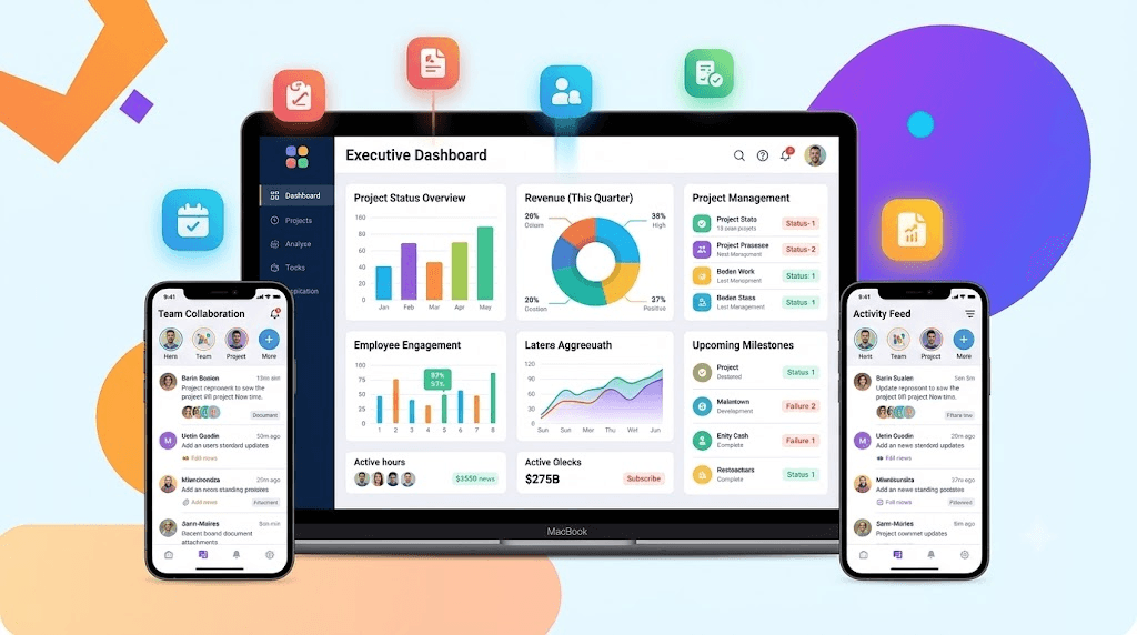 MyOfficeDiary Executive Dashboard and Mobile Apps